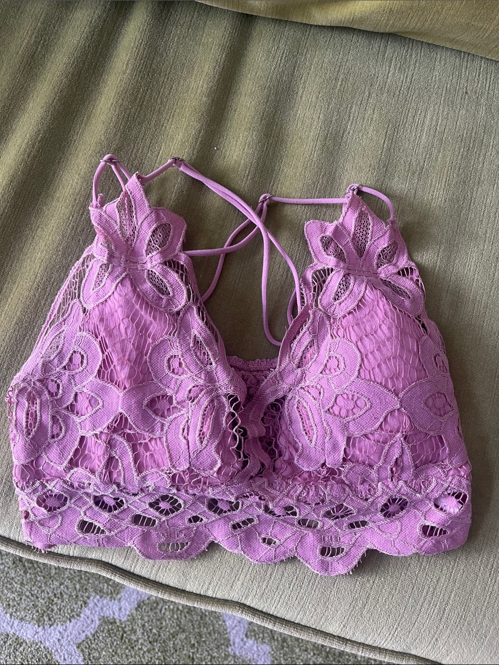 Rue21 Lavender Pink Floral Lace Bralette